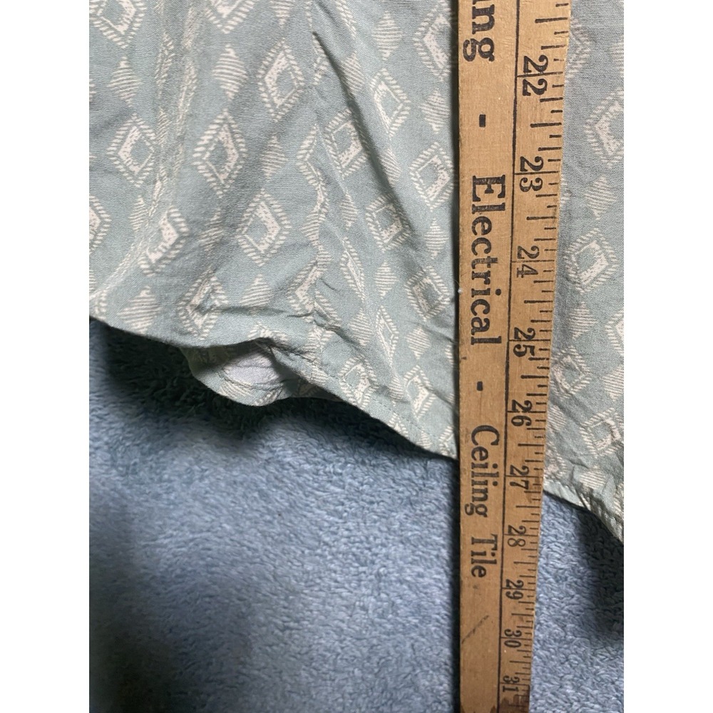 DR2 Daniel Rainn Long Sleeve Shirt Women XL Pleated White Grayish Cottage Core - Picture 6 of 7